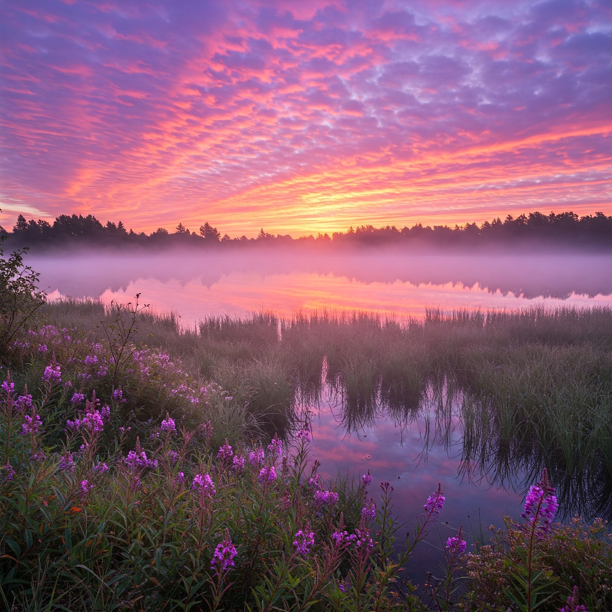 photo of Tranquil Dawn Over a Lake